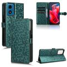 For Motorola Moto G24 / G04 Honeycomb Dot Texture Leather Phone Case(Green) - 1