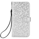 For Motorola Moto G24 / G04 Honeycomb Dot Texture Leather Phone Case(Silver) - 2