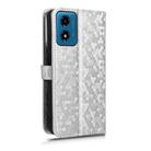 For Motorola Moto G24 / G04 Honeycomb Dot Texture Leather Phone Case(Silver) - 3