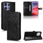 For Motorola Edge 50 Pro Honeycomb Dot Texture Leather Phone Case(Black) - 1