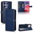 For Motorola Edge 50 Pro Honeycomb Dot Texture Leather Phone Case(Blue) - 1