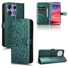 For Motorola Edge 50 Pro Honeycomb Dot Texture Leather Phone Case(Green) - 1