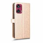 For Motorola Edge 50 Fusion Honeycomb Dot Texture Leather Phone Case(Gold) - 3