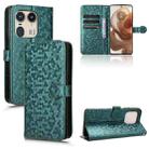 For Motorola Edge 50 Ultra Honeycomb Dot Texture Leather Phone Case(Green) - 1