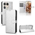 For Motorola Edge 50 Ultra Honeycomb Dot Texture Leather Phone Case(Silver) - 1