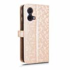 For Motorola Moto G85 5G Honeycomb Dot Texture Leather Phone Case(Gold) - 3