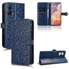 For Motorola Moto G85 5G Honeycomb Dot Texture Leather Phone Case(Blue) - 1