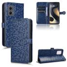 For Motorola Edge 5G 2024 Honeycomb Dot Texture Leather Phone Case(Blue) - 1