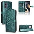 For Motorola Edge 5G 2024 Honeycomb Dot Texture Leather Phone Case(Green) - 1