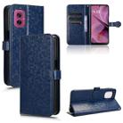 For Motorola Moto G55 5G Honeycomb Dot Texture Leather Phone Case(Blue) - 1