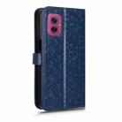 For Motorola Moto G55 5G Honeycomb Dot Texture Leather Phone Case(Blue) - 3