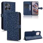 For Motorola Edge 50 Neo / S50 5G Honeycomb Dot Texture Leather Phone Case(Blue) - 1