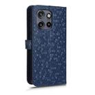 For Motorola Edge 50 Neo / S50 5G Honeycomb Dot Texture Leather Phone Case(Blue) - 3