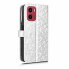 For Motorola Moto G05 / E15 Honeycomb Dot Texture Leather Phone Case(Silver) - 3