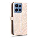 For Motorola Moto G 5G 2025 Honeycomb Dot Texture Leather Phone Case(Gold) - 3