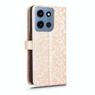 For Moto G Play / G Power 2025 Honeycomb Dot Texture Leather Phone Case(Gold) - 3