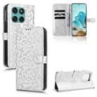 For Motorola Edge 5G 2025 Honeycomb Dot Texture Leather Phone Case(Silver) - 1