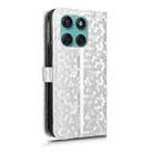 For Motorola Edge 5G 2025 Honeycomb Dot Texture Leather Phone Case(Silver) - 3
