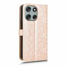 For Motorola Moto G56 5G Honeycomb Dot Texture Leather Phone Case(Gold) - 3
