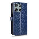 For Motorola Moto G56 5G Honeycomb Dot Texture Leather Phone Case(Blue) - 3