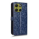 For Motorola Moto G86 5G Honeycomb Dot Texture Leather Phone Case(Blue) - 3