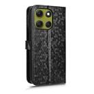 For Motorola Moto G86 Power 5G Honeycomb Dot Texture Leather Phone Case(Black) - 3