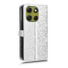 For Motorola Moto G86 Power 5G Honeycomb Dot Texture Leather Phone Case(Silver) - 3