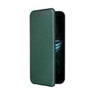For ASUS ROG Phone 9 Carbon Fiber Texture Flip Leather Phone Case(Green) - 2