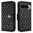 For Google Pixel 9 Pro XL Rhombic Texture Flip Leather Phone Case with Lanyard(Black) - 2