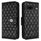 For Google Pixel 7 Rhombic Texture Flip Leather Phone Case with Lanyard(Black) - 2