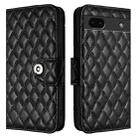 For Google Pixel 6a Rhombic Texture Flip Leather Phone Case with Lanyard(Black) - 2