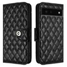 For Google Pixel 6 Rhombic Texture Flip Leather Phone Case with Lanyard(Black) - 2