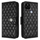 For Google Pixel 5 XL / Pixel 4a 5G Rhombic Texture Flip Leather Phone Case with Lanyard(Black) - 2