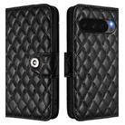 For Google Pixel 10 Pro XL 5G Global Rhombic Texture Flip Leather Phone Case with Lanyard(Black) - 2