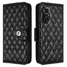 For Honor 50 SE / Huawei nova 9 SE Rhombic Texture Flip Leather Phone Case with Lanyard(Black) - 2