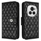 For Honor Magic6 Pro Rhombic Texture Flip Leather Phone Case with Lanyard(Black) - 2