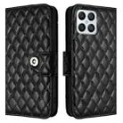 For Honor X8 4G / X30i / Play6T Pro Rhombic Texture Flip Leather Phone Case with Lanyard(Black) - 2