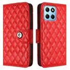 For Honor X8 5G / X6 4G / 70 Lite Rhombic Texture Flip Leather Phone Case with Lanyard(Red) - 2