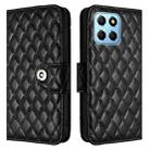 For Honor X8 5G / X6 4G / 70 Lite Rhombic Texture Flip Leather Phone Case with Lanyard(Black) - 2