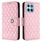 For Honor X8 5G / X6 4G / 70 Lite Rhombic Texture Flip Leather Phone Case with Lanyard(Pink) - 2