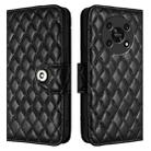 For Honor X30 5G / X9 4G / X9 5G Rhombic Texture Flip Leather Phone Case with Lanyard(Black) - 2