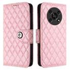 For Honor X30 5G / X9 4G / X9 5G Rhombic Texture Flip Leather Phone Case with Lanyard(Pink) - 2