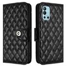 For OnePlus 9R / 8T Rhombic Texture Flip Leather Phone Case with Lanyard(Black) - 2