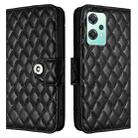 For OnePlus Nord CE 2 Lite 5G Rhombic Texture Flip Leather Phone Case with Lanyard(Black) - 2