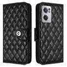 For OnePlus Nord CE 2 5G Rhombic Texture Flip Leather Phone Case with Lanyard(Black) - 2