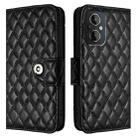 For OnePlus Nord N20 5G Rhombic Texture Flip Leather Phone Case with Lanyard(Black) - 2