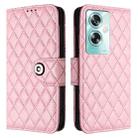 For OnePlus Nord N30 SE Rhombic Texture Flip Leather Phone Case with Lanyard(Pink) - 2