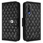 For OnePlus Ace 5 Ultra Rhombic Texture Flip Leather Phone Case with Lanyard(Black) - 2