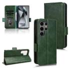 For Samsung Galaxy S24 Ultra 5G Symmetrical Triangle Leather Phone Case(Green) - 1