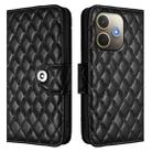 For OPPO A5 Pro 5G Global Rhombic Texture Flip Leather Phone Case with Lanyard(Black) - 2